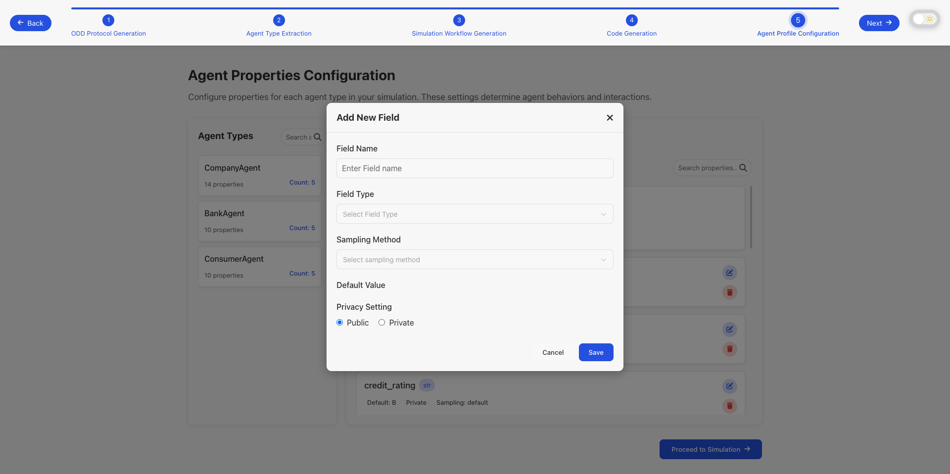Step 5 Profile Generation